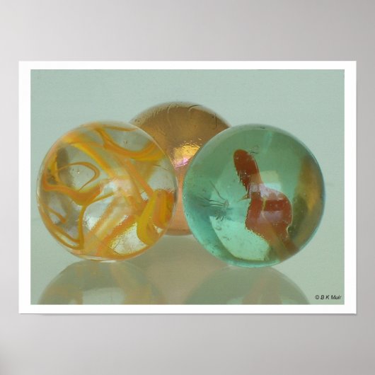 Poster - Drie Marbles (Voorkant)