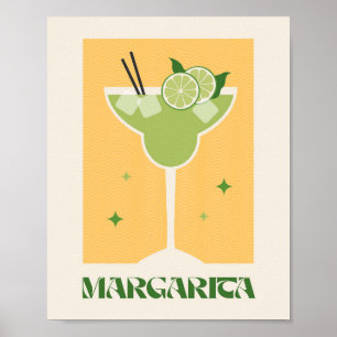 Poster drink Cocktail art Margarita
