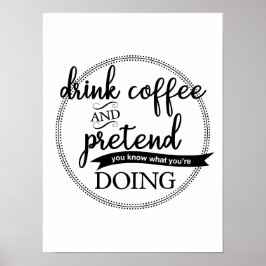 poster "Drink koffie"