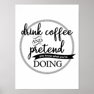 poster "Drink koffie"