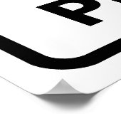 Poster Drukwaarschuwing (Hoek)