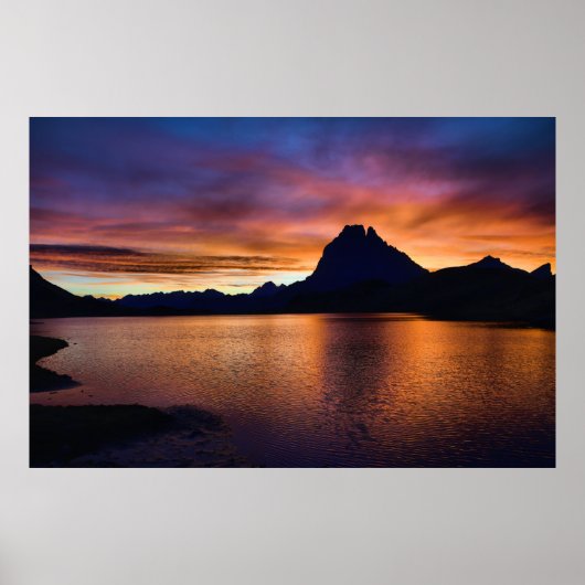 Poster du Pic du Midi d'Ossau au lever du jour (Voorkant)