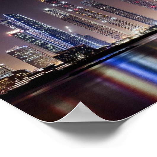 Poster - Dubai Skyline ' s ' s ' s nachts (Hoek)