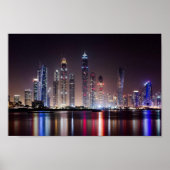 Poster - Dubai Skyline ' s ' s ' s nachts (Voorkant)