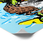 Poster/Duck in een Pond Poster (Hoek)
