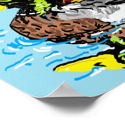 Poster/Duck in een Pond Poster (Hoek)