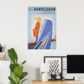 Poster Duitse Spoorwegen -Bundesbahn Ook in (Thuiskantoor)
