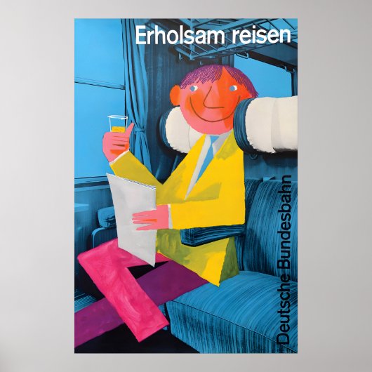 Poster Duitse Spoorwegen Ontspannen Reizen (Voorkant)