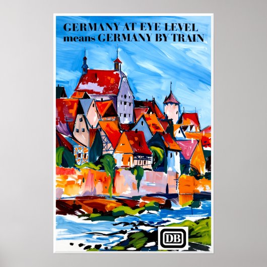 Poster Duitsland per trein (Voorkant)