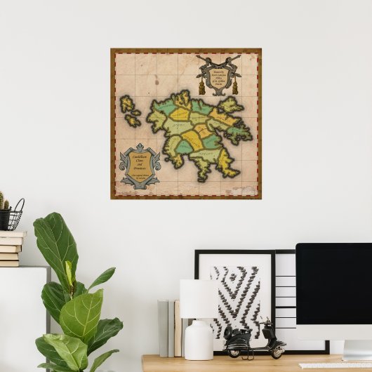 Poster Early Caedellium Map (Thuiskantoor)