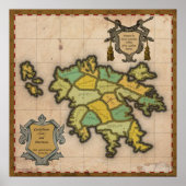 Poster Early Caedellium Map (Voorkant)