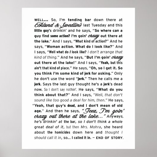 poster "Ecklund & Swedlin" (Wit) (Voorkant)