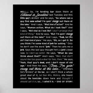 poster "Ecklund & Swedlin" (zwart)