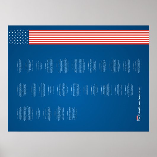 Poster Econo USA Grondwet Amerikaanse Vlag (Voorkant)