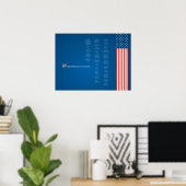 Poster Econo USA Obstiution American Flag (Thuiskantoor)