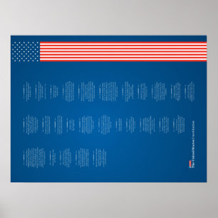 Poster Econo VS Grondwet Amerikaanse vlag