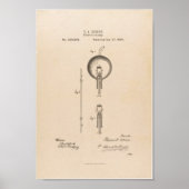 Poster / Edison Light Bulb Patent (Voorkant)