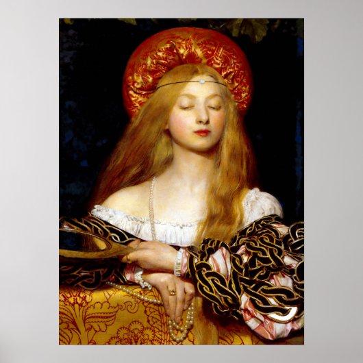 Poster Edward Burne-Jones _ Jeune Femme (Voorkant)