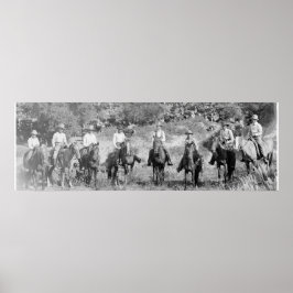 poster "Een groep Texas Cowboys"