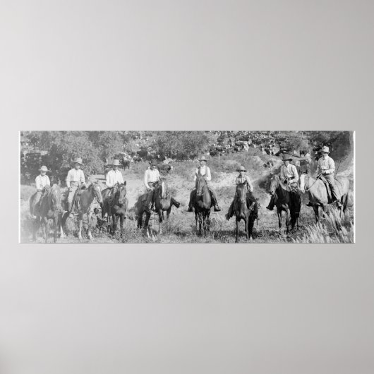 poster "Een groep Texas Cowboys" (Voorkant)