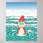 Poster Een verlate kerstillustratie (Voorkant)