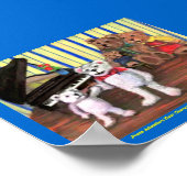 Poster, eerste pianoles van het kleine Beer Poster (Hoek)