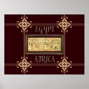Poster Egypte-Hieroglyphs
