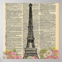  Poster Eifel Tower Dictionary
