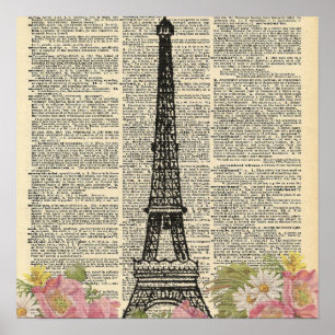 Poster Eifel Tower Dictionary