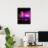 Poster-Eiffeltoren Fireworks 16 x 20 inch Poster (Thuiskantoor)