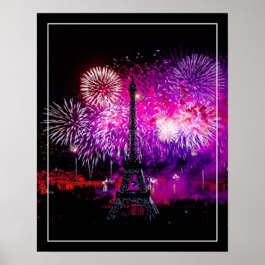 Poster-Eiffeltoren Fireworks 16 x 20 inch Poster (Voorkant)