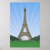 Poster: Eiffeltoren Parijs: Vectortekening Poster (Voorkant)