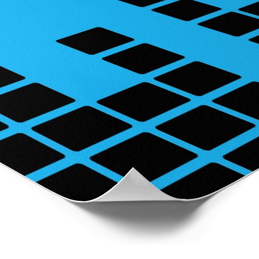 Poster eigen naam muziekillustratie (Hoek)