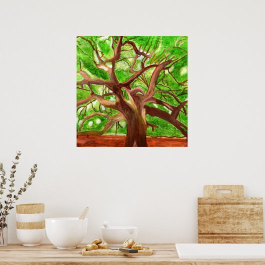 Poster eikenboom (Keuken)