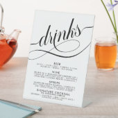 Poster Elegant Script Wedding Drinken Bar Reclamebord Met Voetstuk (Insitu)