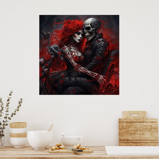 Poster Elegant vrouw van de weg (Keuken)