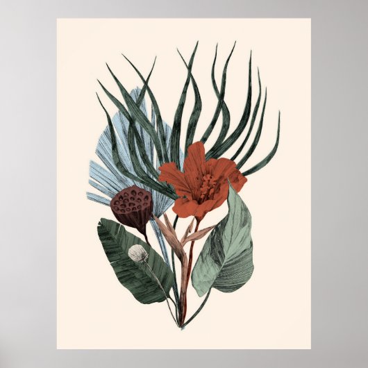 Poster Elegante  Botanische Kunst Print (Voorkant)