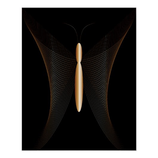 Póster elegante de mariposa abstracta perfect poster (Voorkant)