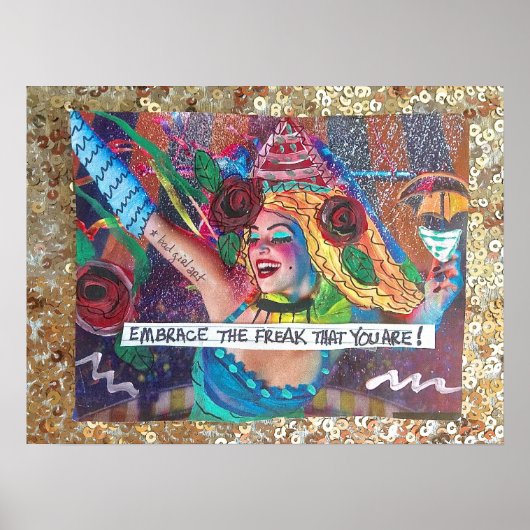 POSTER-EMBRACE HET FREAK DAT JE BENT. POSTER (Voorkant)