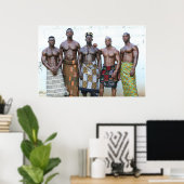 Poster, En Afrique, Vijf Warriors Poster (Thuiskantoor)