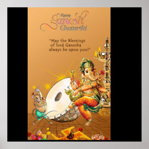 Poster en druk op lord Ganesh Festival