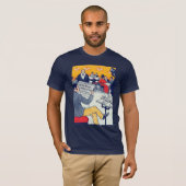 Pøster en marine t-shirt (Voorkant volledig)