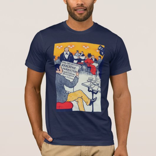 Pøster en marine t-shirt (Voorkant)