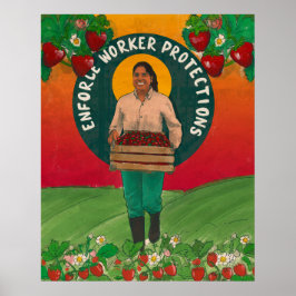 poster "Enforce Worker Protections" door emitxin