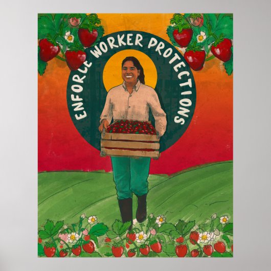poster "Enforce Worker Protections" door emitxin (Voorkant)