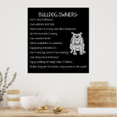 Poster Engelse Bulldog Lovers (Keuken)