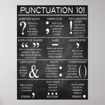 Poster Engelse Grammar Punctuation