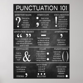 Poster Engelse Grammar Punctuation