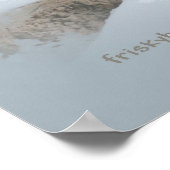 Poster Engelse Setter winter Scene (Hoek)