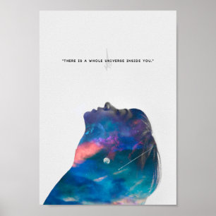 Poster Er is een heel universum in u
